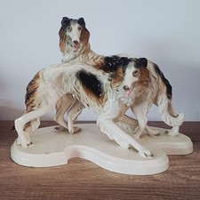 SCULTURA PORCELLANA CORTENDORF CANI LEVRIERI BORZOI