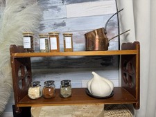 Scaffale da banco vintage in legno 