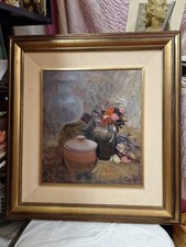 Osvaldo Curandai (1931-2019) "natura morta" olio compensato 40x35  C7 ^