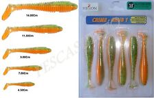 shad arancio artificiali gomma pesca spinning luccio trota siluro spigola tp