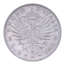 2 LIRE 1905 AQUILA SABAUDA