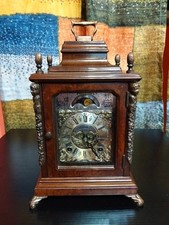 Vecchio orologio da tavolo camino olandese con fase lunare Warmink WUBA 