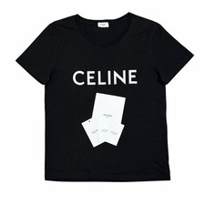 T-shirt nera con logo CELINE