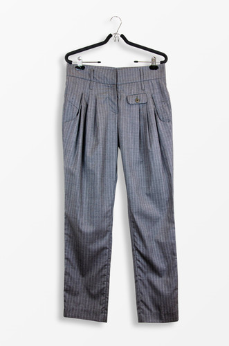 Pantalone plissettato lana - pantalone,