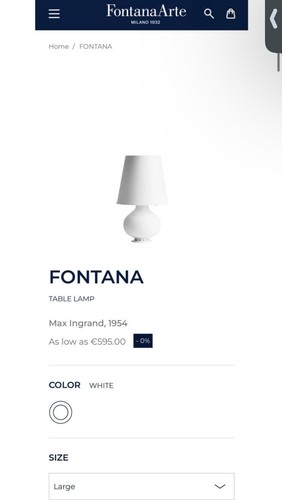 Fontana arte large white table - fontana,