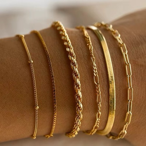 Set bracciali donna oro - 6,