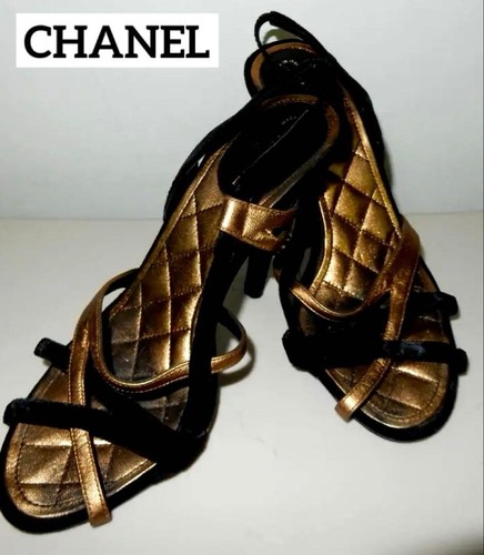 Chanel sandali scamosciati - chanel,