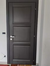 Due porte interne in legno, colore blu, usato, 80x210 - BERTOLOTTO