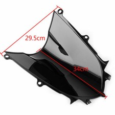 CUPOLINO PLEXIGLAS PER YAMAHA R6 2019 2020 2021 DOPPIA BOMBATURA SCURO NERO
