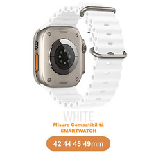 Cinturino SMARTWATCH misure 42/44/45/49mm TPU Compatibile Apple Watch WHITE