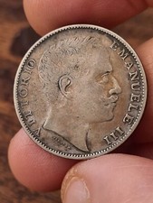 REGNO D'ITALIA, 2 LIRE 1902 RARA, FALSO D'EPOCA, ARG. GR.9,77.