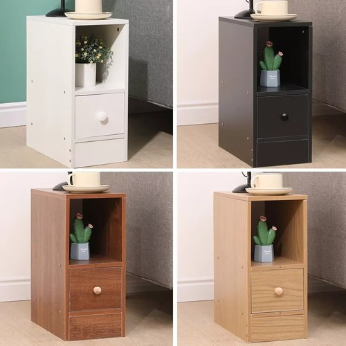 Comodino slim con cassetto