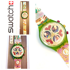 Swatch Chrono Nuovo Russian Treasury SCG107 1995 Vintage Orologio da polso NOS