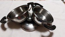 n. 2 PENTOLE AMC doppio manico e n. 1 coperchio
