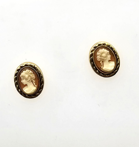 Orecchini perno stile cammeo - perno,