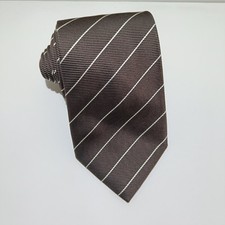 Cravatta Uomo BAGUTTA Marrone Righe Seta 100% Made in Italy Elegante Classica
