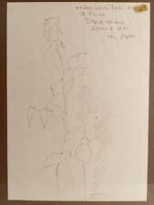 MORENO ZOPPI ( VERONA 1918-1994) DISEGNO A CHINA FIRMATO 1975 ANNI 70 ROSA ARTE