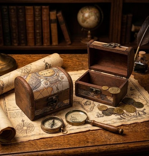 ​Scatola scrigno vintage in