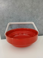 Ciotola in Coccio Rosso con Manico Vintage 25 cm Modernariato