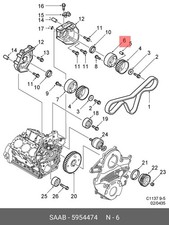 TENDITORE CINGHIA DISTRIBUZIONE 95 PER OPEL Y30/Z30DT 3.0L 6cyl SIGNUM RENAULT 3.0L