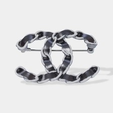 Bijoux CHANEL CC en Cuir Noir