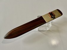 Taglia Carta  lungo  In Vero Legno,La Parte Sopra In argento 925 Vintage