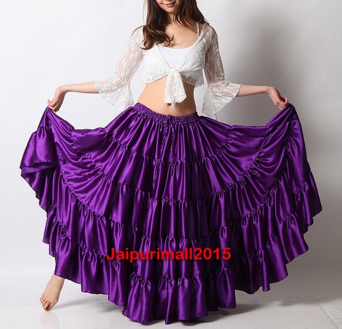 Gonna iarde raso viola - gonna,