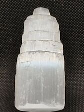 Monolite in SELENITE torre pietra naturale sericolite cattedrale pietra di luna