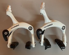 Coppia freni bici rim corsa Tektro 510 bianchi white road bike brakes set