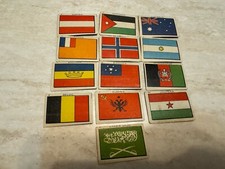 Lotto 13 figurine cartonate bandiere Stati nel mondo anni 60 da collezione