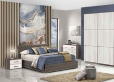 Camera matrimoniale completa: 2 comodini, 1 comò, 1 armadio, 1  struttura letto