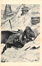 D0408 WW1 SANITA' ALPINO E UFFICIALE MEDICO SOCCORRONO SOLDATO TRAVOLTO VALANGA