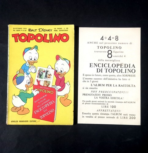 Topolino libretto 221 bollino - topolino,