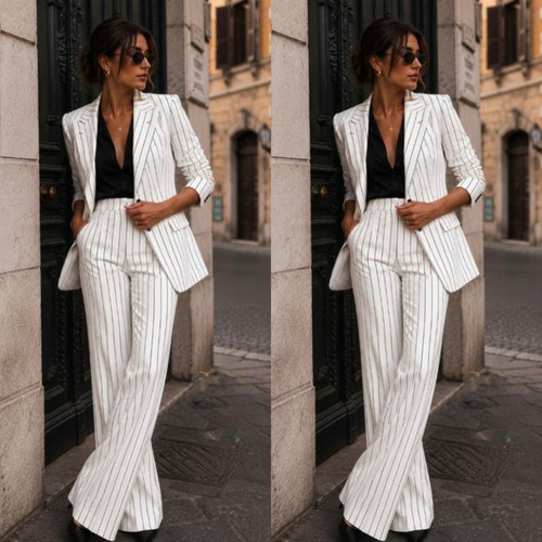 Tuta donna slim fit bianca - , a
