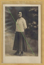 Carte Photo vintage RPPC Creuse St Silvain Montaigut Léontine Bouly pz0194