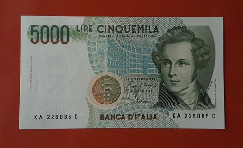 Banconota 5000 lire bellini - 5000,