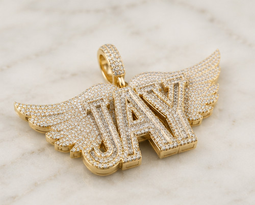 Ciondolo lettera ala jay - ciondolo,