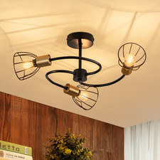 Plafoniera industriale nera