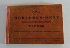 Libretto assegni Mercedes W186 Adenauer 300 del 05/1953