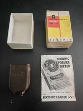 Esposimetro vintage Sekonic Studio Deluxe L-V1 con scatola SPEDIZIONE GRATUITA UK 