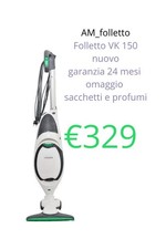 FOLLETTO VK 150 Vorwerk   NUOVO  Imballato Sacchetti E 6 profumini