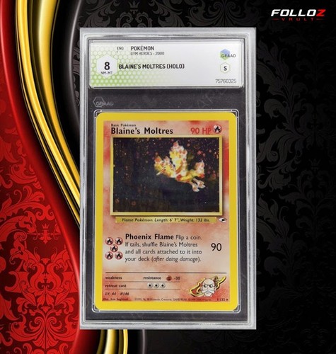 Carta pokemon blaine - carta, moltres