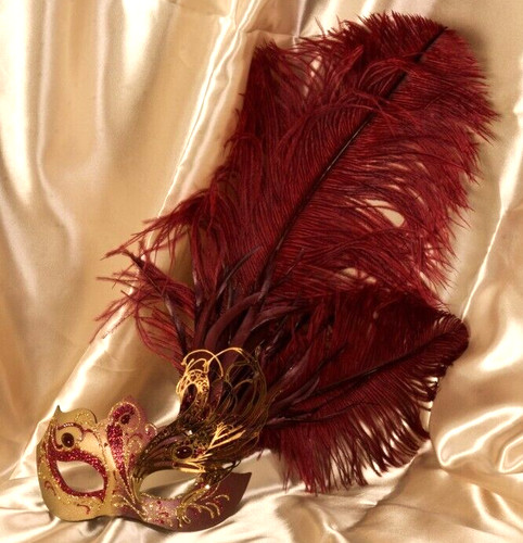 Maschera veneziana donna piume - donna,