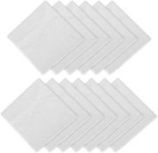 Fazzoletti Cotone Uomo, 13 Pezzi Bianchi per Abiti, Set Fazzoletti Naso in Stoff