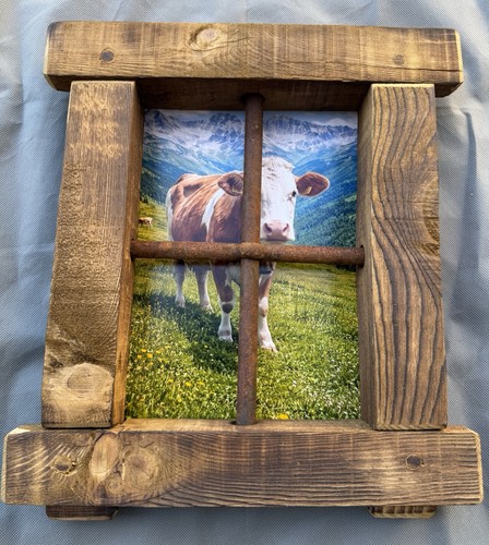 Finestra legno con grata - finestra, in