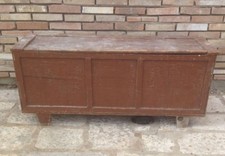 Antica cassa panca cassapanca dispensa baule in legno primi 900 art deco