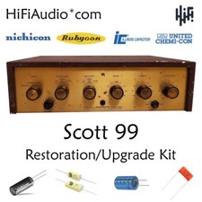 Scott 99 99A amplificatore valvolare restauro riparazione aggiornamento kit ricostruzione condensatore