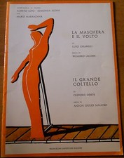 TEATRO LIBRETTO  LA MASCHERA E IL VOLTO - ALBERTO LUPO  E. ALDINI M. MARANZANA
