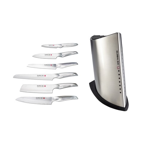 Global sai piece knife - knife, block