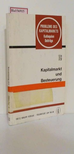 Kapitalmarkt und besteuerung - und,
